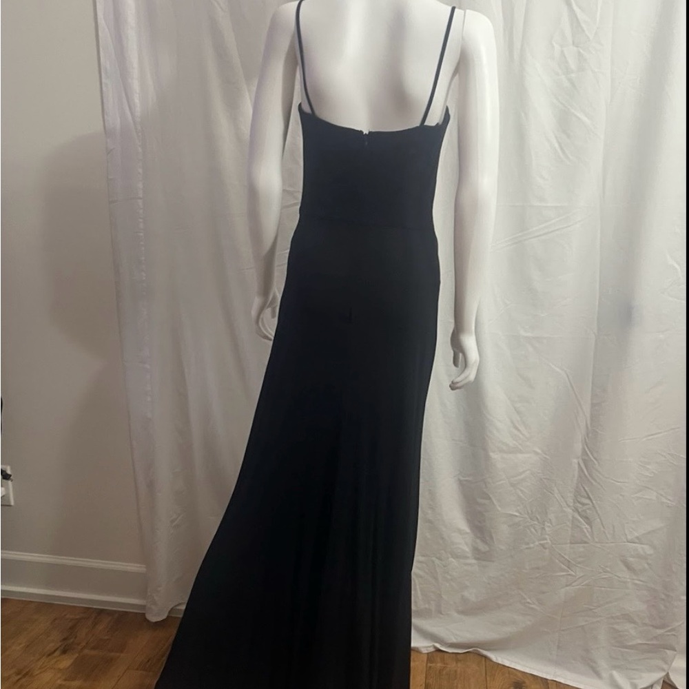 Chic Backless Black Evening Dress